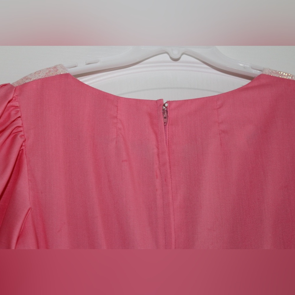 Pink & White Vintage Square Dance Dress Size 12 - Picture 8 of 11